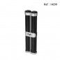 Cigar CaseAlu for 2 cigars Black/Silver 195 x 57 x 28 mm