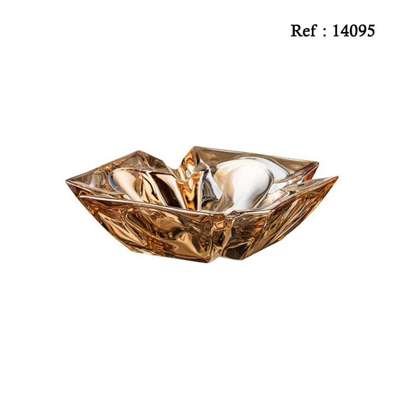 Cigar Ashtray Glass Amber 190 x 190 x 55 mm