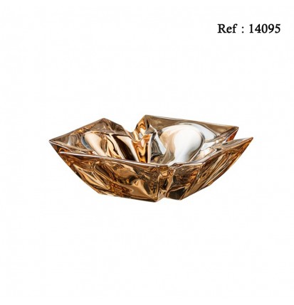 Cigar Ashtray Glass Amber 190 x 190 x 55 mm