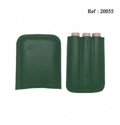 Cigar Case for 3 pcs Dark Green