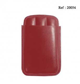 Cigar Case for 3 pcs Dark Red