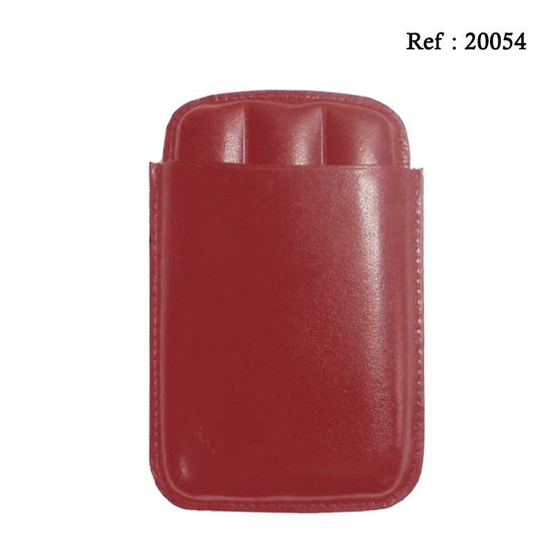 Cigar Case for 3 pcs Dark Red