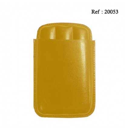 Cigar Case for 3 pcs Yellow