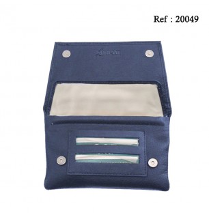 Tobacco leather pouch blue