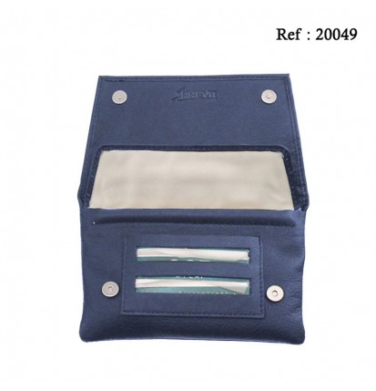 Tobacco leather pouch blue