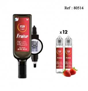 Pack E-liquide YUN Fraise 500mL