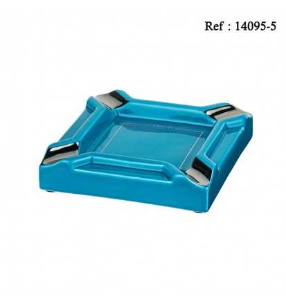 Cigar Ashtray Ceramic Turquoise 200 x 200 x 40 mm