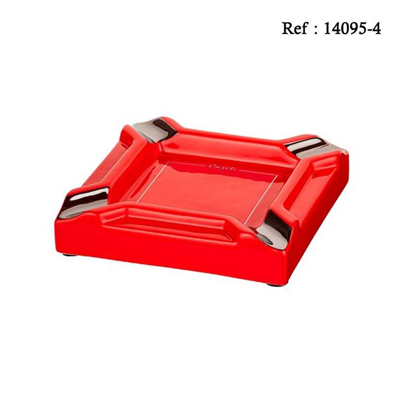 Cigar Ashtray Ceramic Red 200 x 200 x 40 mm