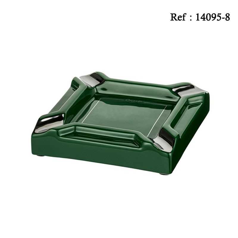 Cigar Ashtray Ceramic Green 200 x 200 x 40 mm