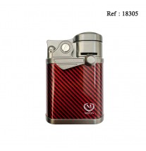 Briquet MYON Lasalle Quadruple Jet Rouge, avec repose cigare