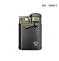 Briquet MYON Lasalle Quadruple Jet Noir, avec repose cigare