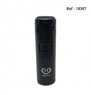 Myon Cigar lighter Le Vilaron 4 Jet Black with cigar stand