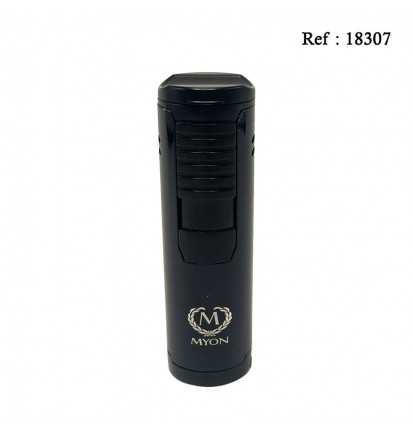 Myon Cigar lighter Le Vilaron 4 Jet Black with cigar stand