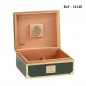 Humidor Alu Green 260 x 222 x 115 mm