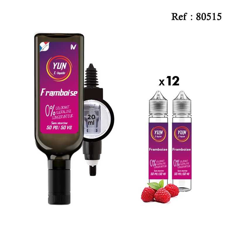 Pack E-liquid YUN Raspberry 500mL