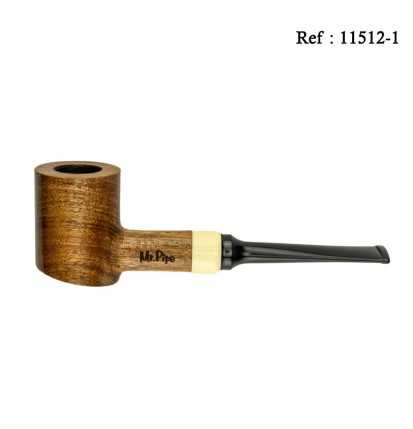 Pipe Mr Pipe Brun séquoia 9 mm,en coffret avec pied plastique et étui