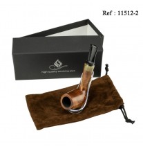 Pipe Mr Pipe Brun séquoia 9 mm,en coffret avec pied plastique et étui