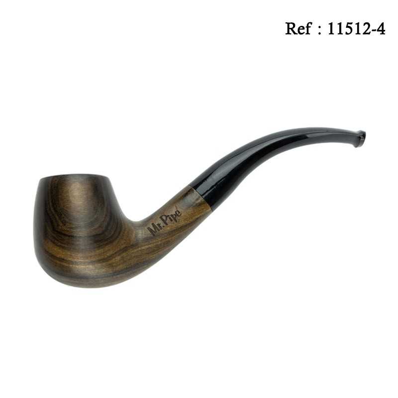 Pipe Mr Pipe Marron séquoia 9 mm,en coffret avec pied plastique, étui