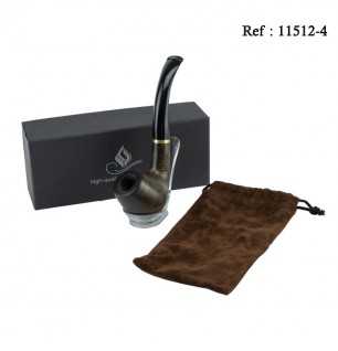 Pipe Mr Pipe redwood brown pol 9 mm in gift box with pouch and stand