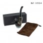 Pipe Mr Pipe redwood brown pol 9 mm in gift box with pouch and stand