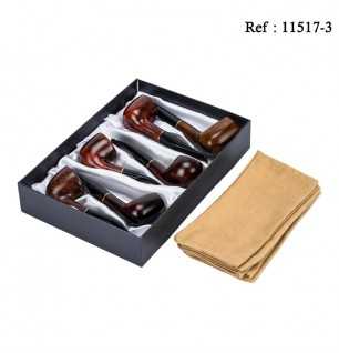 Pipe Jean Claude Bi-Color Meerschaum lining asst. acrylic, box of 6