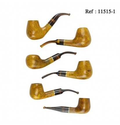 Pipe Jean Claude yellow rg.acryl.mouth.p.tortoise assorted per 6 pcs