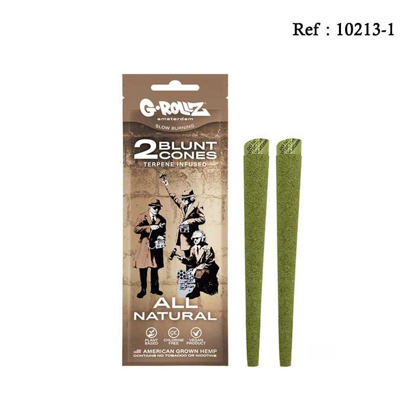 Cones G-ROLLZ CBD 0.42 mg/g2xAll Natural Pre-rolled display of 12 pac