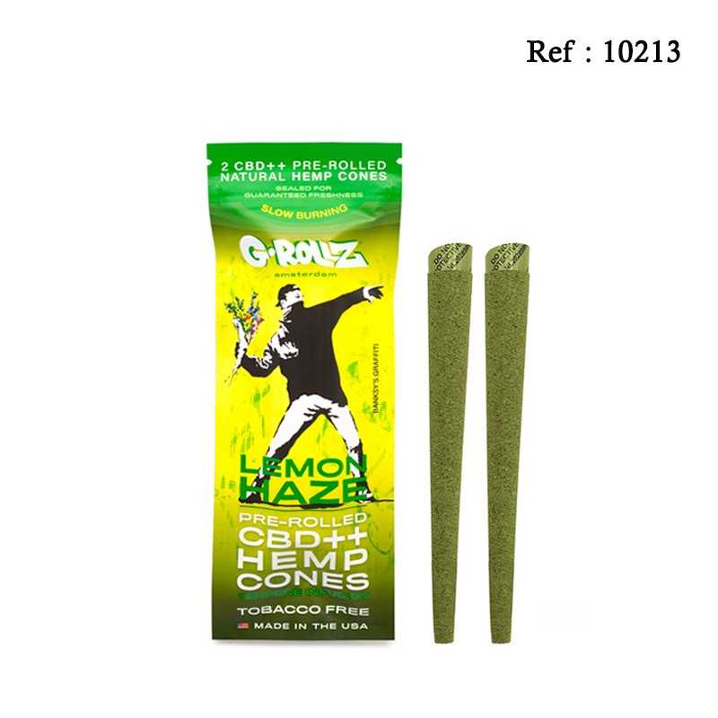 Cones G-ROLLZ CBD 0.42 mg/g2xLemon Haze Pre-rolled display of 12 pack