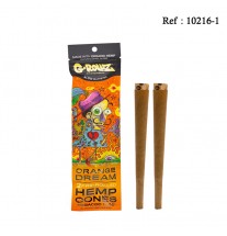 Cones pré-rouléCBD 0.42mg/g Orange Dream, sachet de 2, display de 12