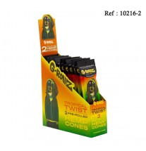 Cones pré-rouléCBD 0.42mg/g Tropical Twist,sachet de 2, display de 12