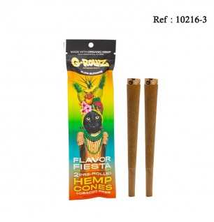 Cones pré-rouléCBD 0.42mg/g Flavor Fiesta, sachet de 2, display de 12