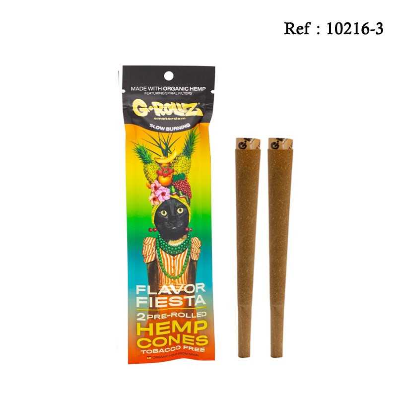 Cones G-ROLLZ CBD 0.42 mg/g2xFlavor Fiesta Pre-rolled displayof12pack