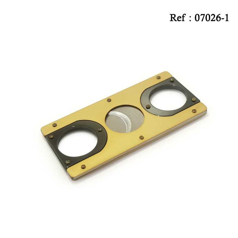 cigar cutter oval rectangular Gold/Gun
