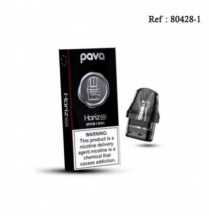 Cartouche Rechargeable Pava Horiz Pod 2ml/pcs 0.8Ohm - boite 3pcs