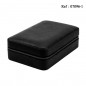 Travel Humidor Black leather for 4 cigars