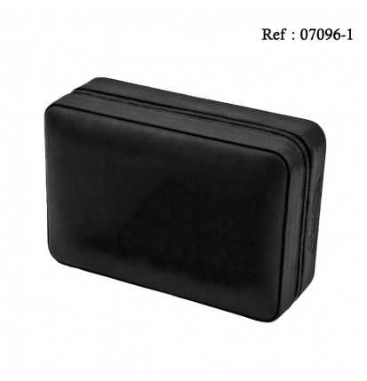 Travel Humidor Black leather for 4 cigars