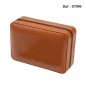 Travel Humidor Brown leather for 4 cigars