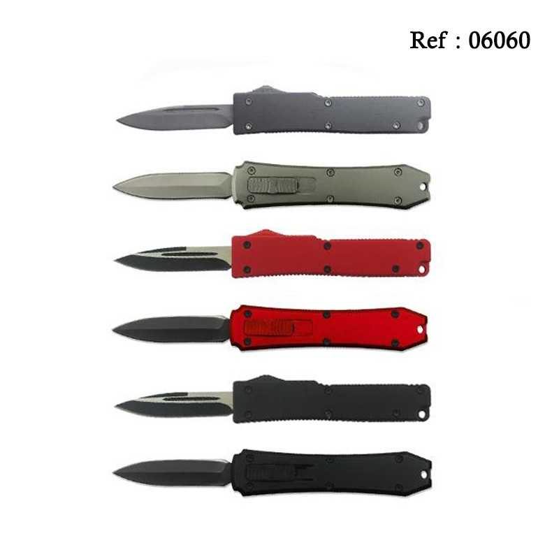 Lot de 6 Mini Couteaux VICTORINOX éjectables rouge, noir, gris