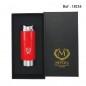 Briquet MYON BANDOL Triple Jet Rouge, avec emporte pièce