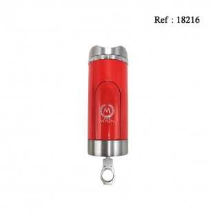 Briquet MYON BANDOL Triple Jet Rouge, avec emporte pièce