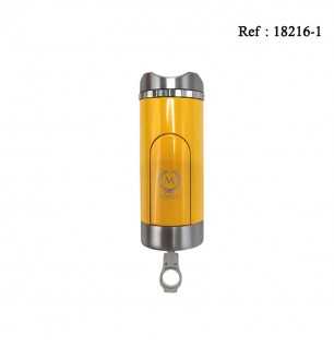 MYON 3 jet lighter BANDOL YELLOW with piecer and cigar stand