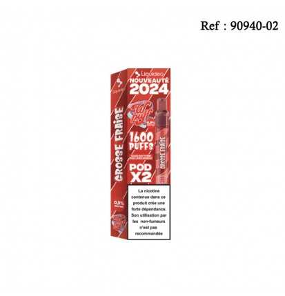 2 pods Wpuff 2.0 Grosse Fraise 0.9% 1600 puffs