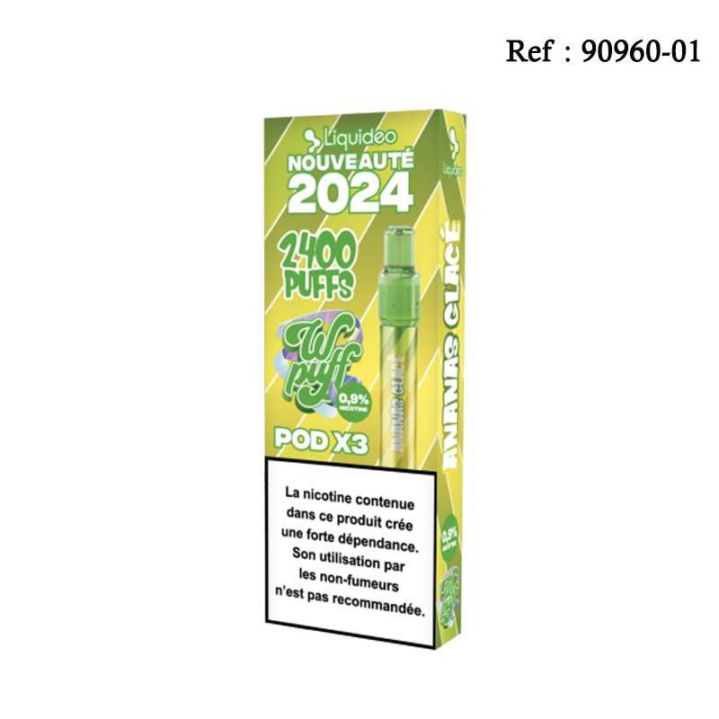 Starter Kit Ananas Glacé 1.7% WPuff Pods 2.0 (Batterie + 3 Pods) 2400puffs