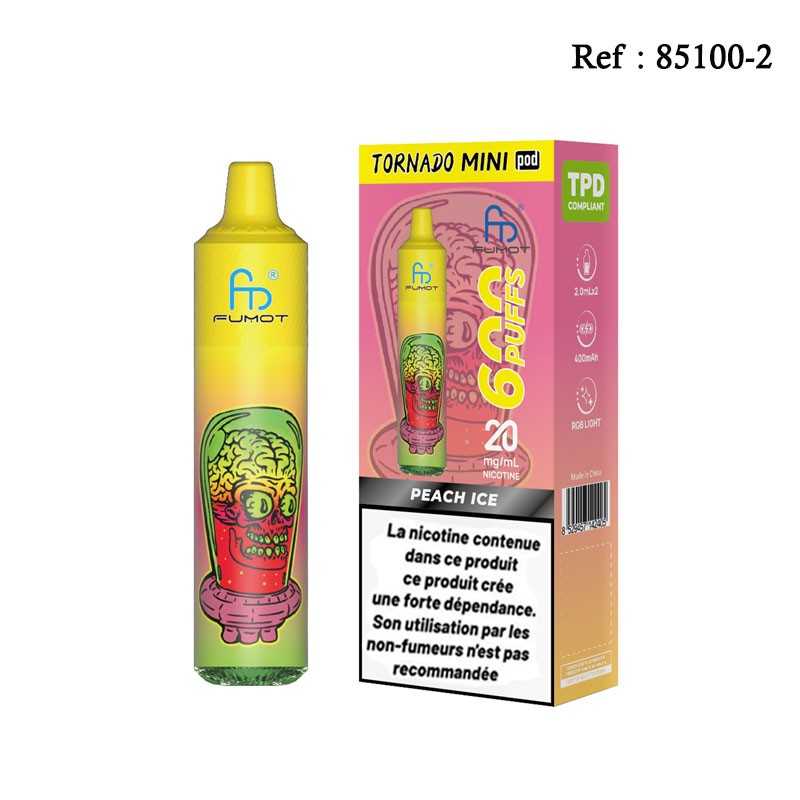 Starter Kit TORNADO Mini Peach Ice 2% Pods (Batterie+2Pods) 1200 puffs