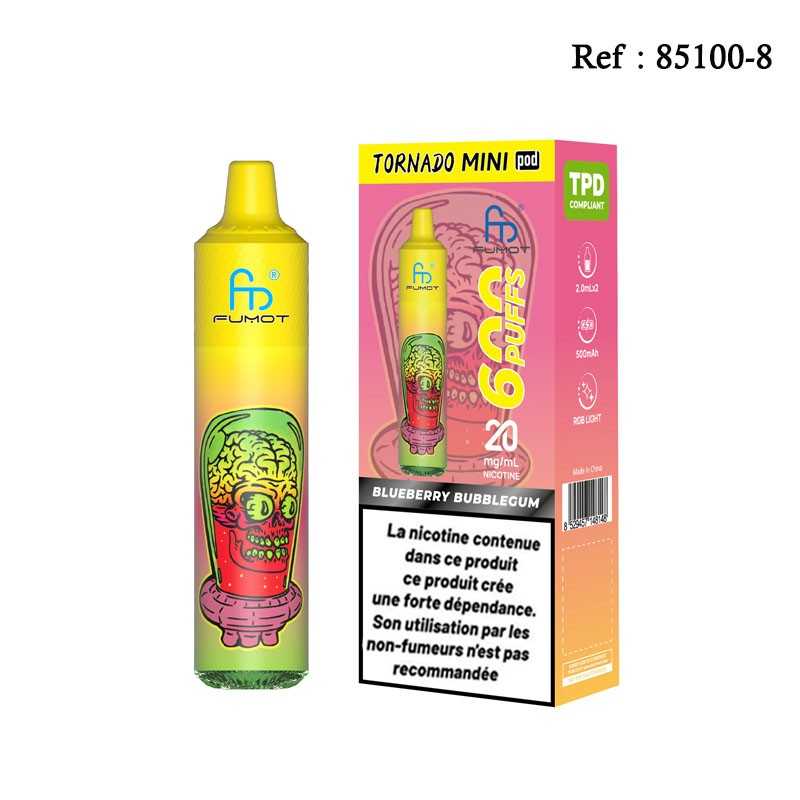 Starter Kit TORNADO Mini Blueberry Bubblegum 2% Pods (Battery+2Pods)