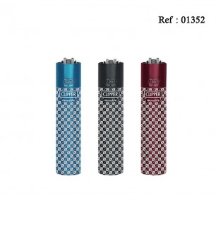 Briquet Pierre CLIPPER British Design, display de 12 assortis