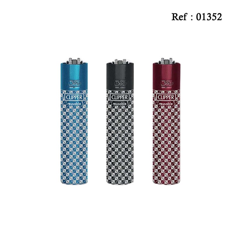 Briquet Pierre CLIPPER British Design, display de 12 assortis