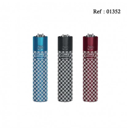 Briquet Pierre CLIPPER British Design, display de 12 assortis