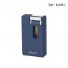 Briquet Caseti jet flamme Bleu Nuit Mat, avec emporte pièce