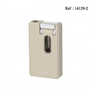 Caseti lighter jetflame Grey Beige matt with piercer